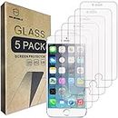 Mr.Shield [5-PACK] Designed For iPhone 6 / iPhone 6S [Tempered Glass] Screen Protector with Lifetime Replacement
