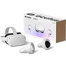 Newest Oculus Quest 2 VR Headset 128GB Holiday Set - Advanced All-in-One Virtual Reality Headset Cover Set, White