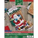 Bucilla Santa's Visit Stocking Felt Applique Kit, Multi-Colour, 29.84 x 22.86 x 6.35 cm
