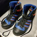 Adidas Shoes | Adidas Patrick Ewing 8.5 Hi-Top Basketball Sneakers Leather Suede Blue Orange | Color: Black/Blue | Size: 8.5