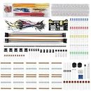 AEDIKO Electronics Component Basic Starter Kit with Power Supply Module, Jumper Wire,Precision Potentiometer,830 tie-Points Breadboard