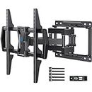 Pipishell Full Motion TV Wall Mount for Most 37-75 inch TVs up to 100 lbs, Wall Mount Bracket with Dual Articulating Arms, Swivel, Tilt, Max VESA 600x400mm, TV Mount Fits 12”/16” Wood Studs, PILF6