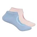Mint & Oak Anti-Slip Yoga Socks For Women, Cotton Socks Ideal for Yoga, Pilates, Workouts, Gym - Set of 2