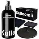 Audio Record Cleaning Solution 17oz/500ml, Antistatic Vinyl Record Cleaner Fluid with Cleaning Spray & Label Protector & Microfiber Cloth & Protector Pad, 4Pz Vinyl Cleaner kit for CD DVD Disc Album……