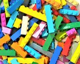 Lego Lot of 110 Mixed Color Bricks 1x8 1x6 1x4 1x3 1x2 Bulk Plus BONUS