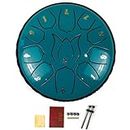 Essenza 6 Inch 11 Notes Alloy Steel Tongue Drum - Perfect Percussion Musical Instrument for Kids and Adults - Handpan Drum for Meditation, Yoga - Includes Mallets, Finger Picks & Travel Bag