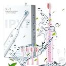 Electric Toothbrush for Adults, with 4 Brush Heads and 6 Cleaning Modes, Smart 20-Speed Timer Electric Toothbrush, Ipx7 Rechargeable Power Toothbrush, Longer Life, Faster Charging