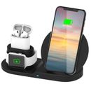 Fresh Fab Finds 10W Fast Wireless Charger for iPhone, iWatch, AirPods - Fits iPhone 11/11Pro/XS/XR/MAX/X/8 Plus/8, Samsung Galax - Black