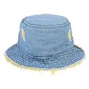 ABOOFAN Sun Bucket Hat Denim Sun Hats Travel Summer Womens Bucket Hats Summer Fisherman Cap Outdoor Recreation Accessories (Yellow)