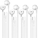 【4 Pack】 3.5mm Wired Headphones with Microphone and 3.5mm Jack for Android Phones、iPhone 、 ipad and Computers in Home、School and Airplane