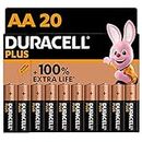 Duracell Plus AA Batteries (20 Pack) - Alkaline 1.5V - Up To 100% Extra Life - Reliability For Everyday Devices - 0% Plastic Packaging - 10 Year Storage - LR6 MN1500