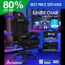 ALFORDSON Gaming Chair Office Massage Computer Racing Fabric Seat Footrest