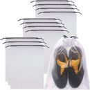 Set of 12 Transparent Shoe Bags for Travel Large Clear Shoes Storage Organizers 
