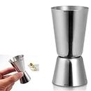 EK DO DHAI Stainless Steel Jigger - Set of 2 - one Measuring 30 ml (1 oz) and The Other Measuring 60 ml (2 oz)| Classic Design for Parties, Events, and Home Use Ideal for Gifting and Entertainment