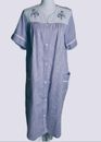 Easy Essentials Anthony Richards Blue Stripe Butterfly Embroider Nightgown Sz 2X