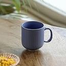 ExclusiveLane 'Coral Reef' Studio Pottery Ceramic Tea Cup and Ceramic Coffee Mug Set of 1 (300 ML, Microwave & Dishwasher Safe, Purple) | Tea Mug Ceramic Mug for Coffee Milk Mug Coffee Cup Drinkware