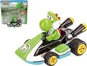 Carrera Pull & Speed 15818406 Official Licensed Kids Mario Kart Toy Car Pull Back Vehicle for Ages 3 and Up - Yoshi