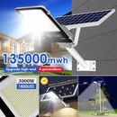 3000W Commercial Solar Street Flood Light Outdoor Dusk to Dawn Wall Lamp +Remote