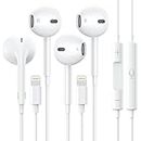 2 Pack-Apple Earbuds/iPhone Headphones/Lightning/Wired Earphones [Apple MFi Certified] Built-in Microphone & Volume Control Compatible with iPhone 14/13/12/11/8/Pro Max/X/7, Support All iOS System