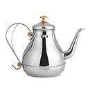 Classical Style Tea Filter Pot, Vintage Style 1.2L Drip Kettle, Old Fashioned Style for Home Kitchen Cookware Cafe Beverage Serveware