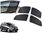 Auto Pearl Black Z Window Plug-in Half Sun Shades Car Curtain Compatible with - Indica Vista (Set of 4) Color Black