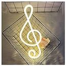 ENUOLI Musical Note Neon Signs LED Music Note Neon Lights Wall Decoration USB or Battery Powered Creative Music Symbol Night Light Living Room Girl Room Decor Bar Party Birthday Gift (Warm White)