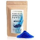 75G Blue Spirulina Powder 100% Natural Phycocyanin Vibrant Blue Colour Premium Quality Vegan Superfood Packed with Antioxidants, Protein, Vitamins & Amino Acids, Nutrient-Dense Immune System Booster