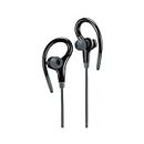 CANYON Sports Earphones for Running Gym Jogging Wired Stereo Headphones with Remote and Microphone Noise Sound Isolating Over Ear in Ear Sport Earbuds for iPod iPhone Samsung Huawei Xiaomi … (Black)