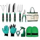 DEWINNER - Set di attrezzi da giardino, kit regalo per giardinaggio, trapianto per giardinaggio, con borsa resistente per riporre oggetti