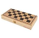Gmefvr Adult Wooden Chess Set 15" X 15" Box Case Light Weight (Chess With Coin)