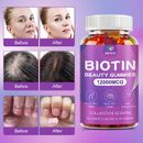 Biotin Collagen Vitamin Gummies for Hair Skin Nails, Premium Collagen Supplement