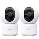ARENTI 360° View 4MP Indoor Security Camera 2PC, 5G&2.4G WiFi Baby Monitor, Pet Camera with Phone App, Motion Tracking, Sound Detection, Night Vision,Two-Way Audio, Works with Alexa (P2Q)