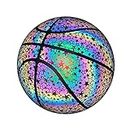 Raxove Reflective Basketball, Glow in the Dark Basketball, Light Up Luminous Basketball, Special Basketball Gifts for Boys, Girls, Men, and Women, Great for Indoor Outdoor Night Play