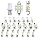 YOGEIER Car Led Bulb, Led Combination Set of 24 Sets, Used for Car Interior/Indoor Map Dome/ Trunk / License Lights, Etc. (White)