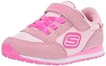Skechers Kids Girls Retro SNEAKS Sneaker, Pink/Hot Pink, 6 Medium US Toddler
