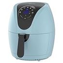 EMtronics EMDAF45LAQ Digital Family Size Air Fryer 4.5 Litre with 7 Preset Menus for Oil Free & Low Fat Healthy Cooking, 60-Minute Timer - Aqua Blue