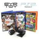 Eye Toy Bundle for PS2 - 3x RANDOM Games + Camera - Pick Colour