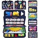 Busy Board for 3 4 5Years Old - Sensory Activities, Fine Motor Skills, Preschool Learning Activities, Toddler Travel Toy for Plane Car, Gift for Boys Girls