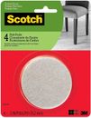 Scotch Felt Pads Round 3 inch Diameter 4 pcs Beige Fastening Surface Protection