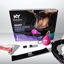 Hula Hoop Fitness Black Edition Kinaya avec 20 Recettes Vidéo|1 Programme HomeWorkOut Vidéo|1 Plan Alimentaire & 30 Recettes Smoothies|1 Booty Band + 1 Corde à Sauter|Fitminceur Intelligent