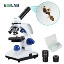 ESSLNB Biological Microscope Coarse and Fine Focus Adjustment W/ Slides Kid Gift