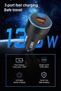 130W 3 Port Fast Car Charger