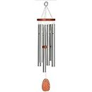 Woodstock Wind Chimes Original Amazing Grace Chime, Wind Chimes for Outside, Outdoor Decor for Your Patio, Porch, and Garden, Memorial and Sympathy Chime, Silver Chime, 24"