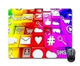 FABTODAY Designer Social Networking Anti-Skid Mouse Pad for Desktop, Laptop, Computer and Gaming (Product ID - 0160)