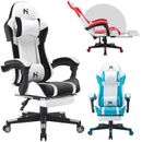 Ergonomisch Gaming Stuhl Bürostuhl Gamer Stuhl Computerstuhl mit Fußstütze