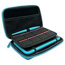 3 in 1 Case Compatible with New Nintendo 2DS XL,Carrying Case Compatible with Nintendo 2DS XL with Stylus,2 Screen Protector Film and 8 pcs Game Card Cases - Black