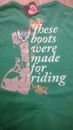 T-shirt filles haut, cheval équestre, ces bottes ont été faites pour l'équitation, sébaste