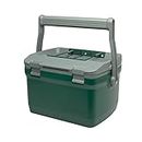 Stanley Adventure Outdoor Cooler 6.6L - Ice Cold For 27 Hours - Small Cool Box - BPA-Free - Chest Cooler - Camping Cooler Box Doubles as Seat - Rugged Travel Coolbox - Leakproof - Green