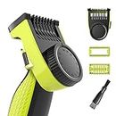 YINKE Adjustable Attachments Guide Comb for Philips One Blade QP2520 QP2530 QP2620 QP2630, 14 Cutting Lengths (0.4 to10mm) Guards Body Skin Face Hair Clippers Beard Trimmer Precision Replacement