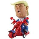 DINOBROS President Donald Trump 2024 Toy Figure Riding Motorcycle Funny Rev Up Car Novelty Gag Gift for Trump Fans